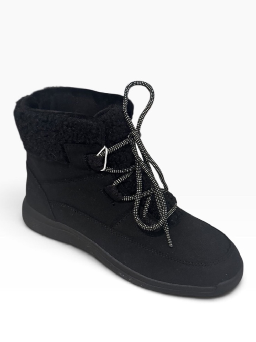 JBU Freeze Women’s Faux Suede Faux Fur Winter, Snow Boots Black, Size 7.5M - NWB